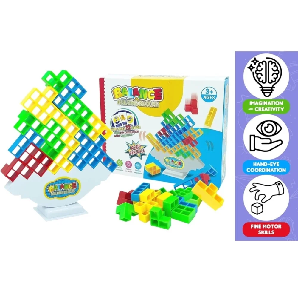 48 Pcs Tetra Tower Game Blocks
